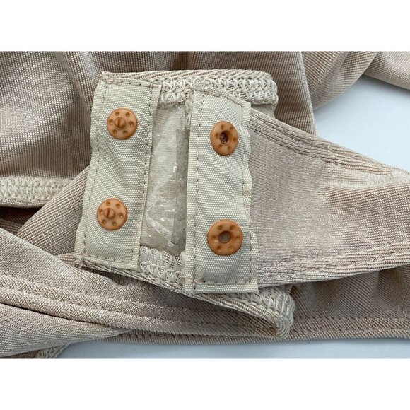 Intimately Free People In Your Arms Beige Long Sleeve Bodysuit Thong NWOT XS - Picture 5 of 9